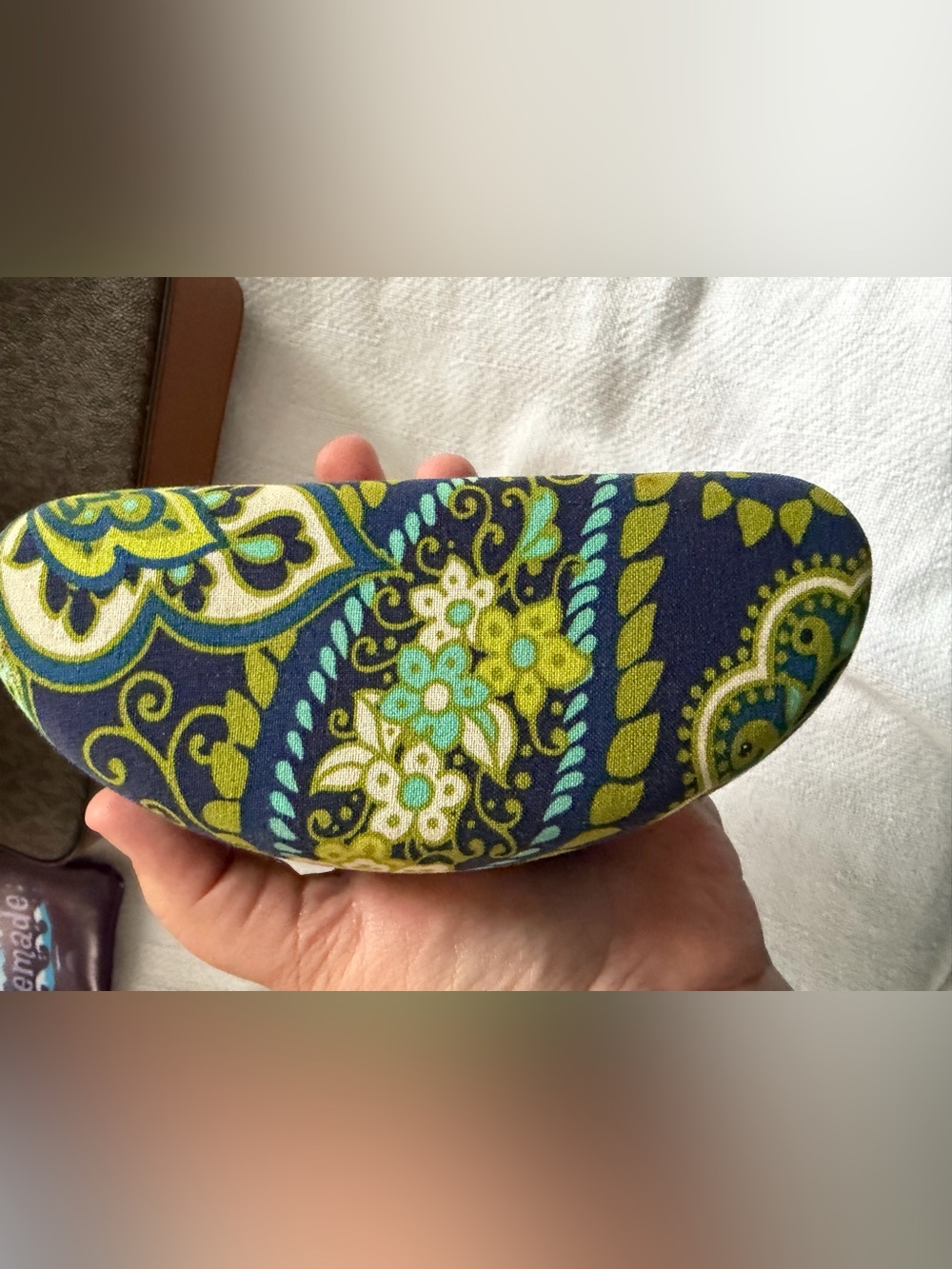 Vera Bradley Navy, Green & Teal Floral Eyeglass Case